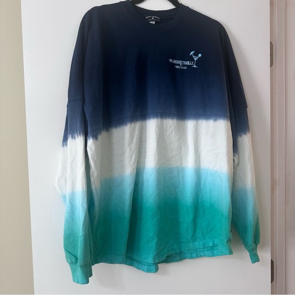 Margaritaville Tops - Margaritaville Navy White Mint Green Spirit Jersey Size L